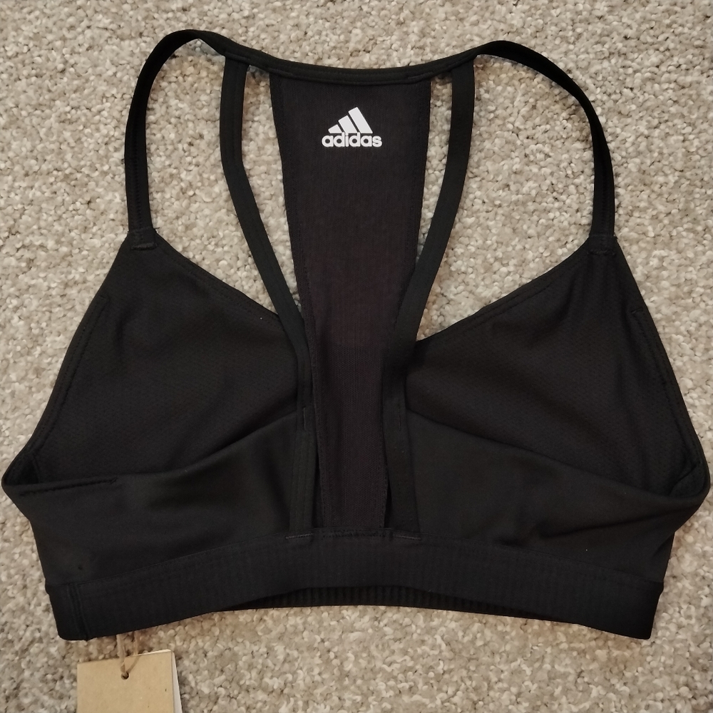NWT Sz XS Adidas Aeroready 3 Stripes Sports Bra - Picture 8 of 8